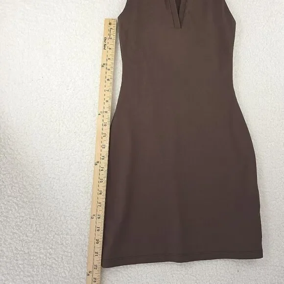 Babaton Golf Sleeveless Bodycon Dress Brown Size XS - Picture 4 of 10